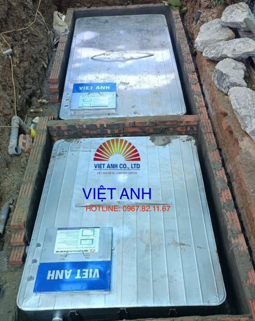 Bể nước ngầm Inox có sẵn 2500l - Bồn bể Inox Việt Anh