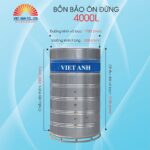 Bình bảo ôn Việt Anh 4000l đứng