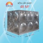 Bồn lắp ghép Inox Việt Anh 48m3