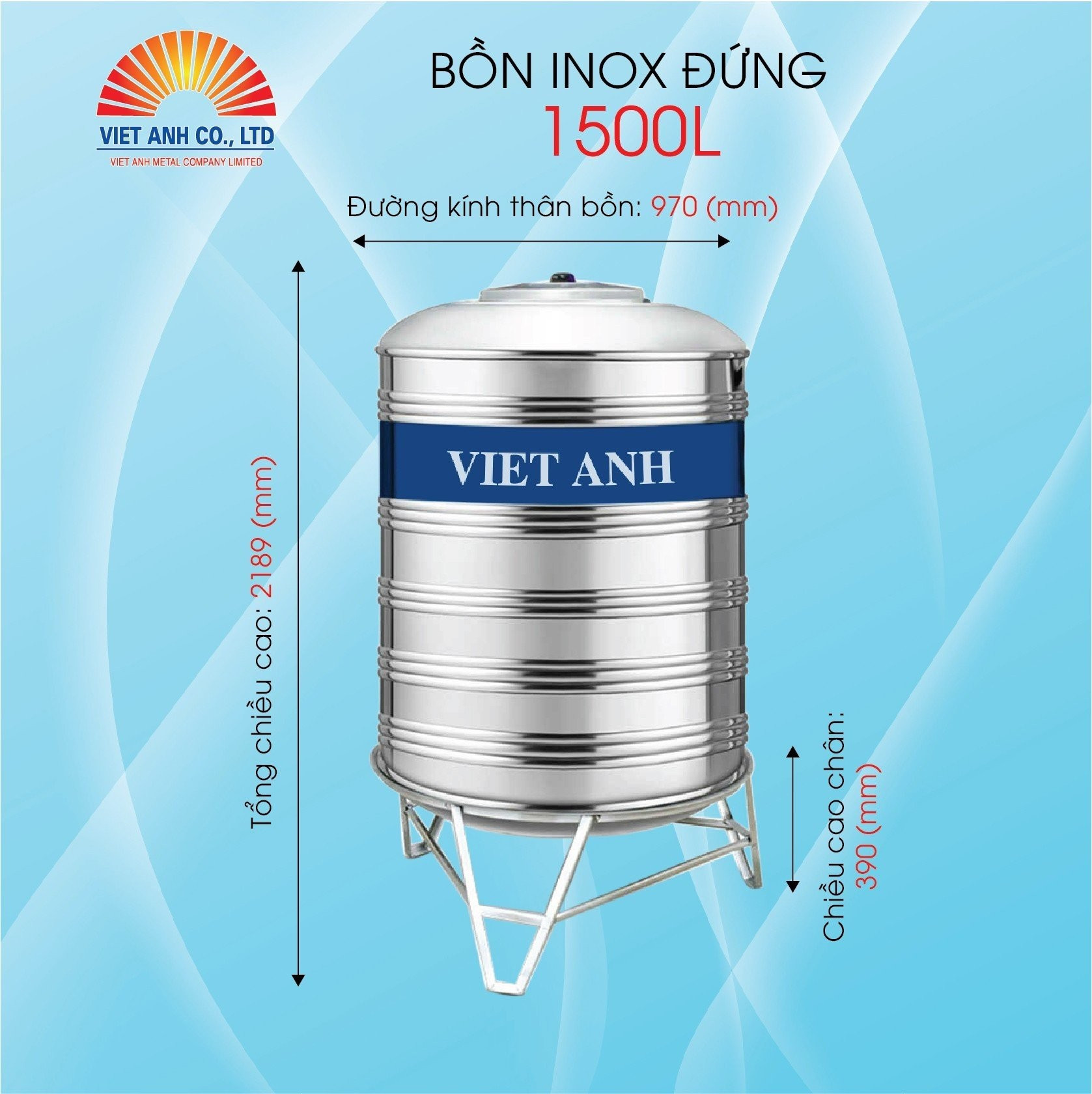 Bồn nước Inox - Bồn bể Inox Việt Anh