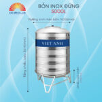 Bồn nước Inox Việt Anh 5000l đứng Φ1420