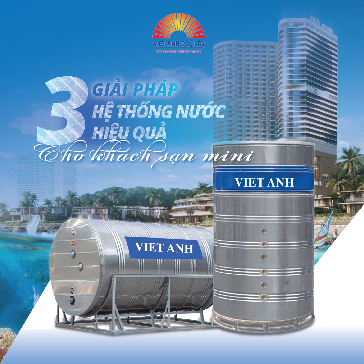 Bể Nước Ngầm Inox | Bồn Bảo Ôn Inox | Bồn Nước Lắp Ghép Việt Anh
