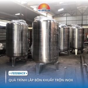 Quá trình lắp bồn khuấy trộn Inox Việt Anh 2