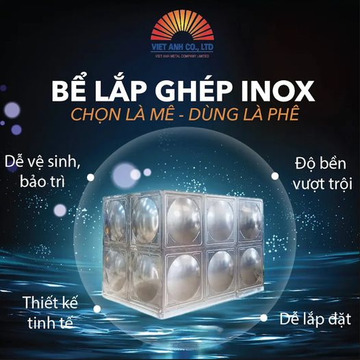 Bể lắp ghép Inox Việt Anh - chọn là mê - dùng là phê