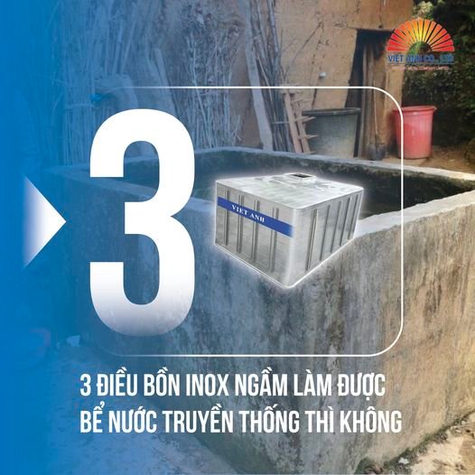 Ba điều bồn nước ngầm inox làm được, bể nước truyền thống thì không