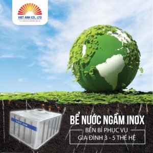 Bể nước ngầm inox bền bỉ phục vụ gia đình 3-5 thế hệ