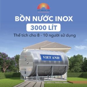 Bồn nước Inox 3000l-phù hợp cho 8-10 người sử dụng