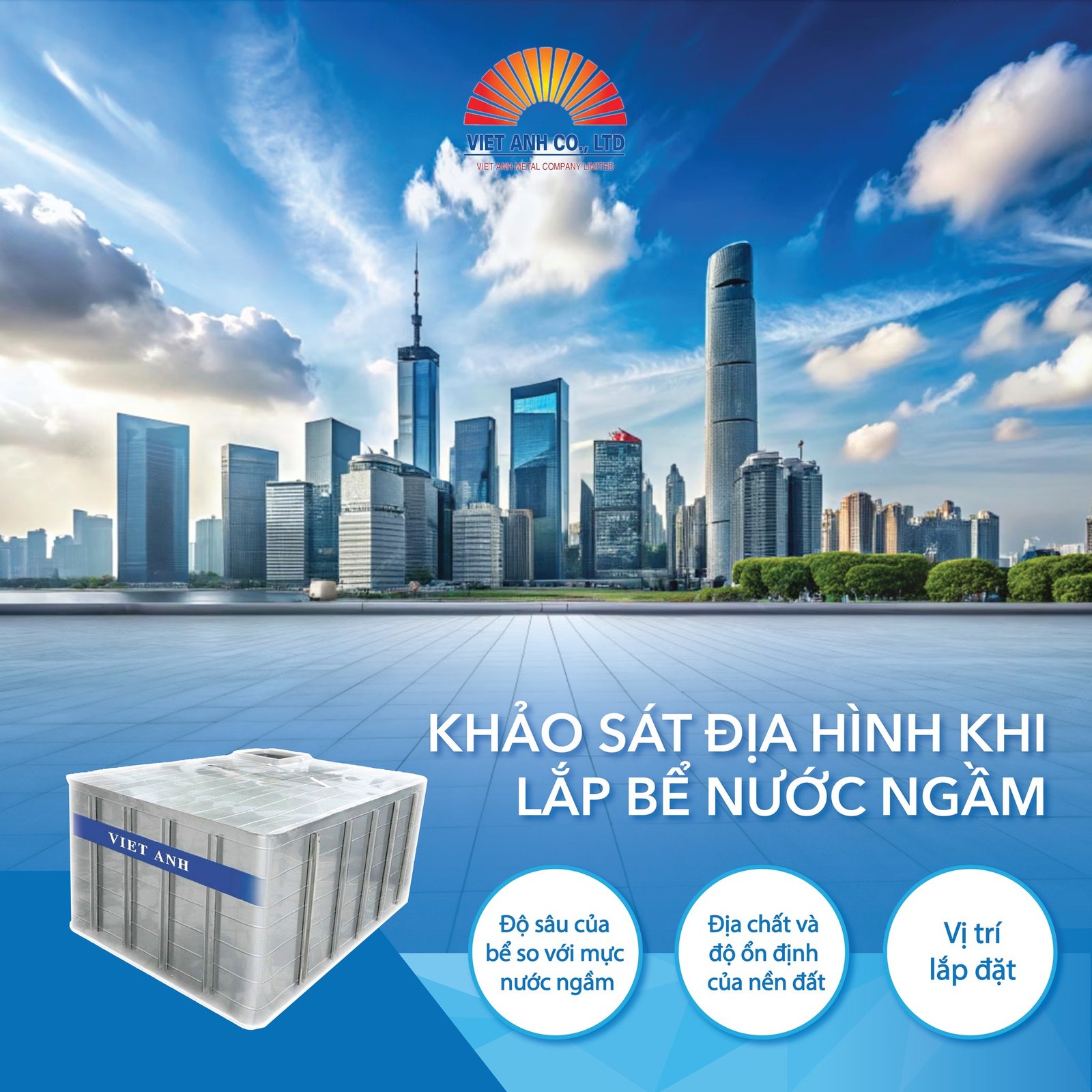 Sai một ly đi một đống tiền khi chưa biết khảo sát địa hình lắp đặt bể nước ngầm