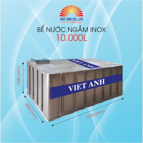 Bể nước ngầm inox Việt Anh 10000l