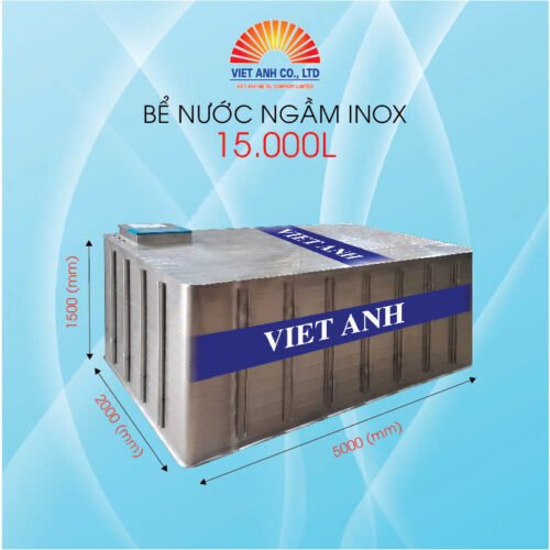 Bể nước ngầm inox Việt Anh 15000l