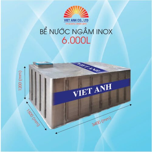 Bể nước ngầm inox Việt Anh 6000l