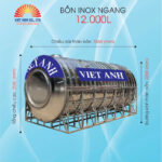 Bồn nước Inox ngang dung tích 12000l-Φ2200mm- Việt Anh