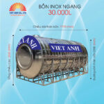 Bồn nước Inox ngang dung tích 30000l-Φ2200mm- Việt Anh