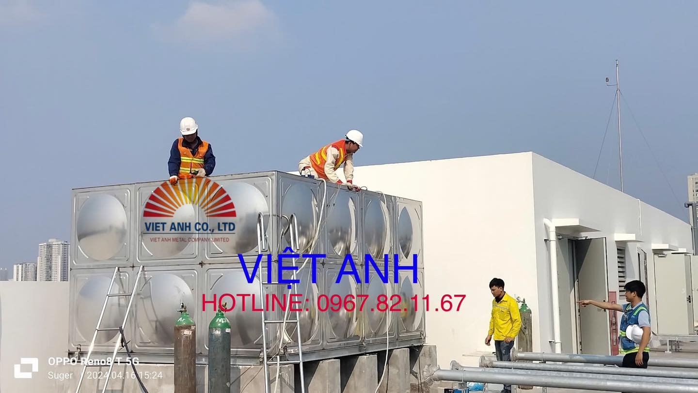 Hoàn thành lắp đặt và bàn giao bồn lắp ghép Inox cho bệnh viện đại học PHENIKAA