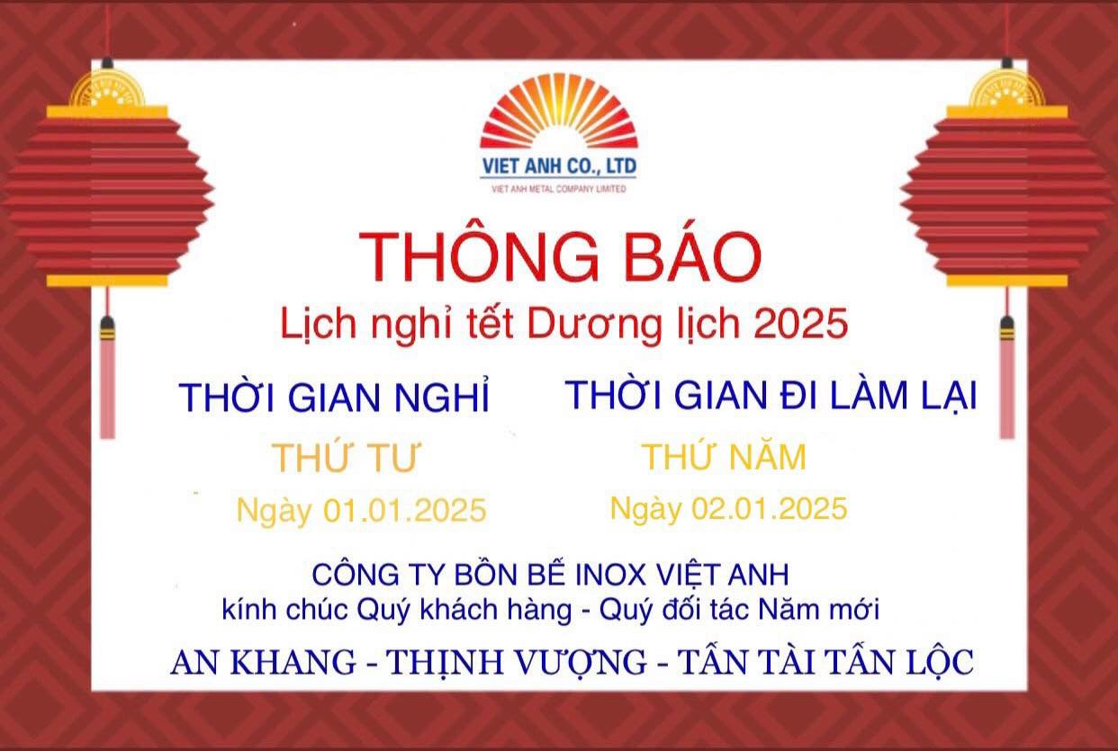 Thông báo nghỉ Tết Dương Lịch 2025