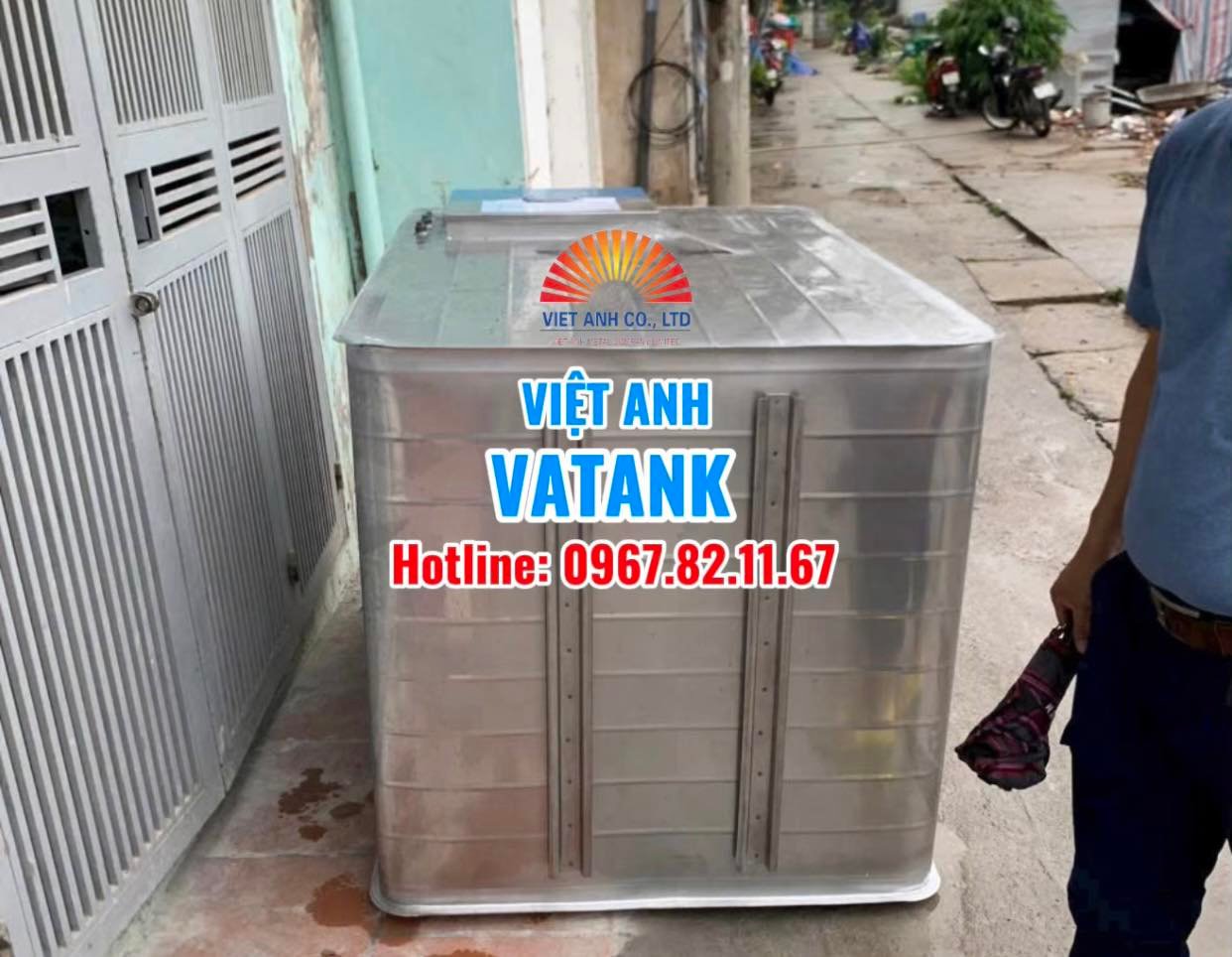 Bể ngầm inox Việt Anh-dập nổi ký hiệu VA304