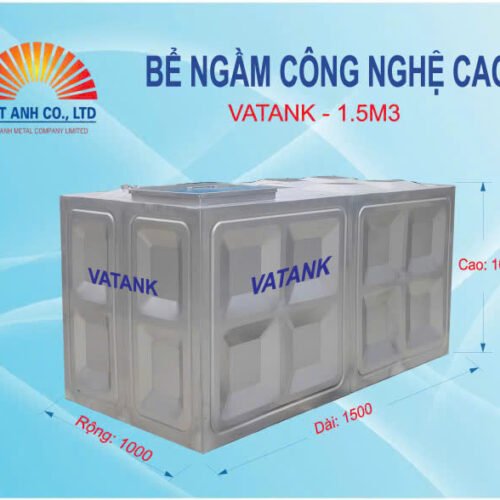 Bể Nước Ngầm Inox Công Nghệ Cao 1,5m3