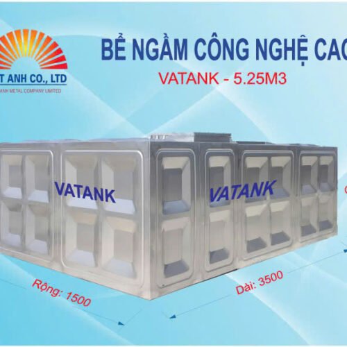 Bể Nước Ngầm Inox Công Nghệ Cao 5,25m3