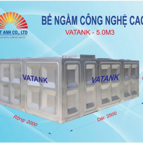 Bể Nước Ngầm Inox Công Nghệ Cao 5m3