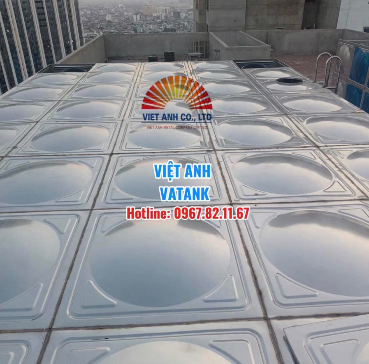 Giải pháp trữ nước cỡ lớn 500m3 của Việt Anh VATANK tại dự án nhà ở xã hội ở Hải Phòng