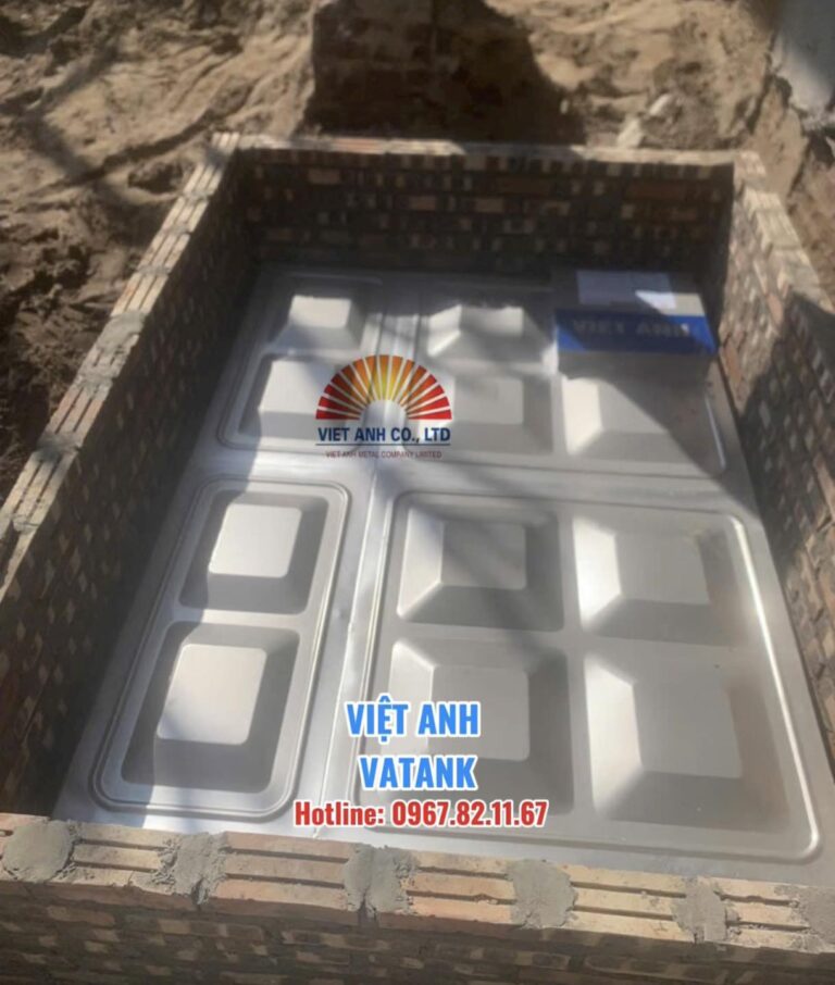 Quy trình lắp đặt bể nước ngầm Inox chuyên nghiệp tại công trình dân dụng.