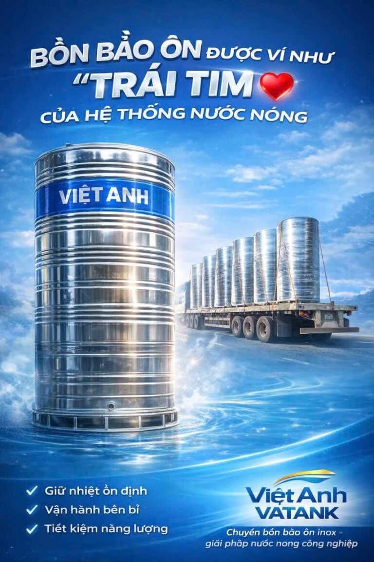 Bồn bảo ôn inox gia công chuẩn kỹ thuật Việt Anh VATANK