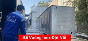 Bể vuông Inox Đặt Nổi