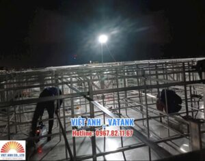 Thi công bồn bể inox lắp ghép Việt Anh VATANK tại Đà Nẵng