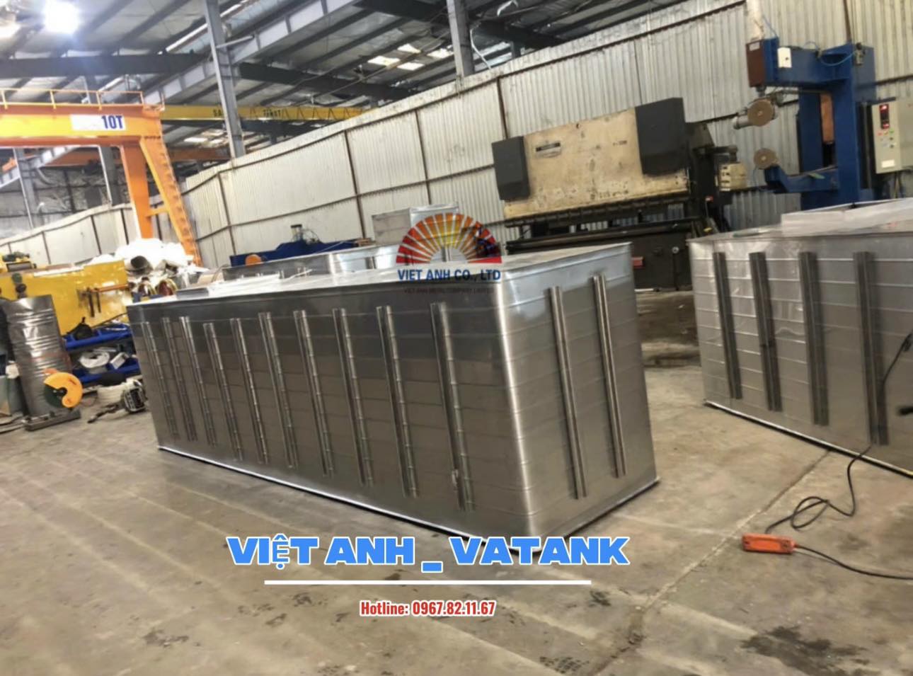 Bồn inox VATANK kết cấu chắc chắn chịu lực tốt không biến dạng