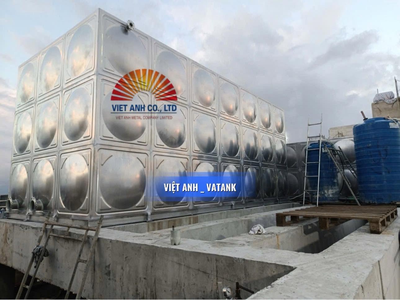 Kết cấu bồn lắp ghép inox Việt Anh VATANK dùng cho hệ thống chứa nước dung tích lớn